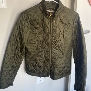 Banana republic quilted green coat